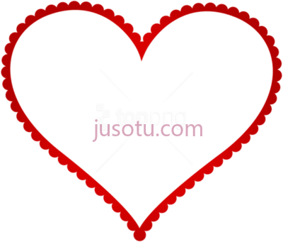 红心边框,red heart border PNG