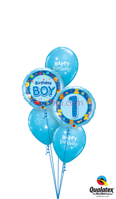 生日快乐蓝色气球,happy birthday blue PNG