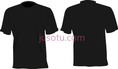 黑色短袖,camisa preta desenho frenteverso black shirt front and back PNG