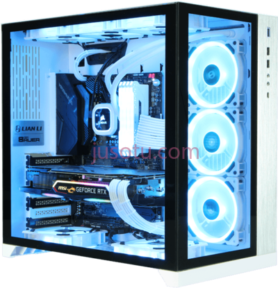 英特尔游戏电脑,intel z390 2 way gpu tower gaming desktop pc PNG