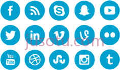 蓝色社交媒体PNG