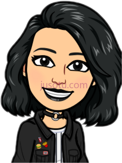 黑色长发,bitmoji black long hair PNG