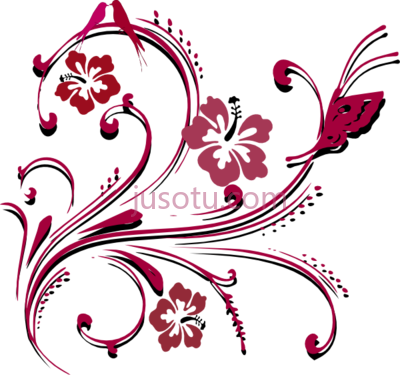 蝴蝶婚礼线,butterfly scroll wedding line PNG