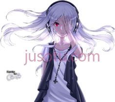 女孩白发,动漫,动画 PNG