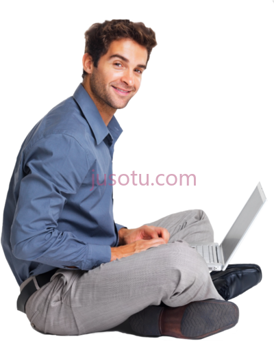 人坐电脑,persona con computadora sitting PNG