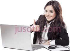 女孩笔记本电脑PNG