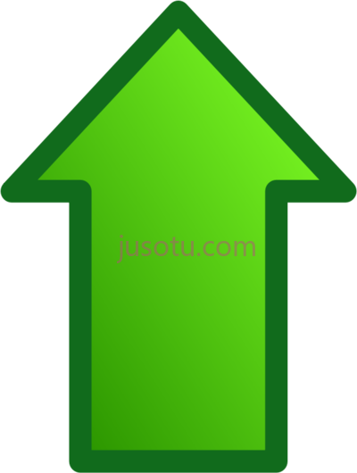 绿箭头,green up PNG