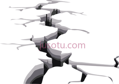 裂缝断层线,eart uake cracks cracked hole fault line cartoon PNG