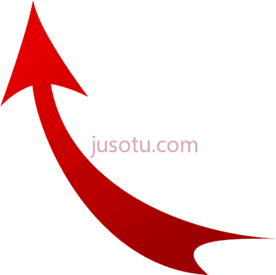 向上红色,up red PNG