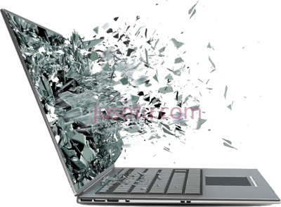 笔记本电脑,exploding laptop broken screen PNG