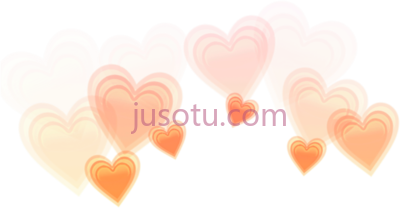橙色心形,orange hearts PNG
