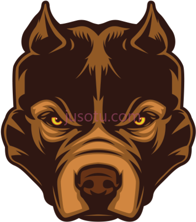 斗牛犬愤怒,pitbull dog head angry cartoon PNG