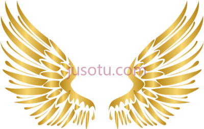黄金天使翅膀,gold angels golde PNG