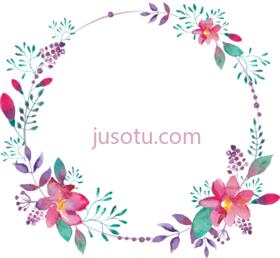 花架花环,flowers frame wreth circulos con flores PNG