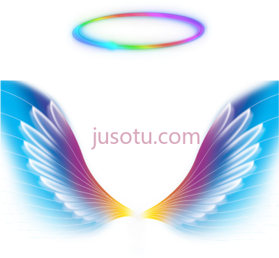 天使之翼光晕,angel wings halo rainbow ful galaxy PNG