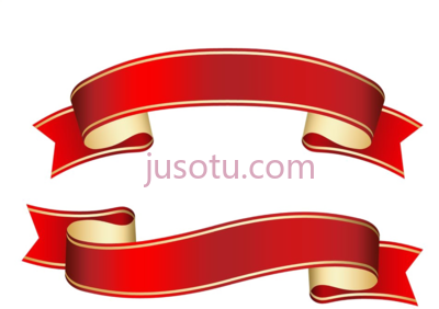 红旗横幅,red banner PNG