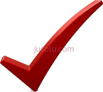 红色复选标记,red and white checkmark check mark dark PNG