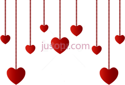 情人节装饰吊心,hanging hearts decoration valentines day PNG