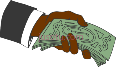 送钱,hand giving money cartoon PNG