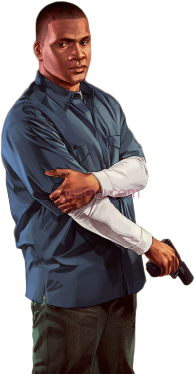 侠盗猎车手,render franklin PNG