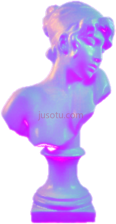 紫色雕像,statue vaporwave purple PNG