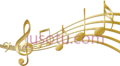 金色音符PNG