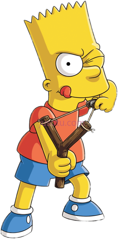 辛普森一家,bart simpson shooting a catapult family guy PNG