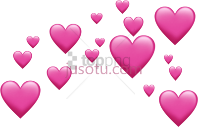 粉红色心,pink hearts many PNG