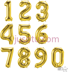 黄金气球数字,装饰 PNG