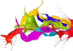 彩色泼墨, PNG