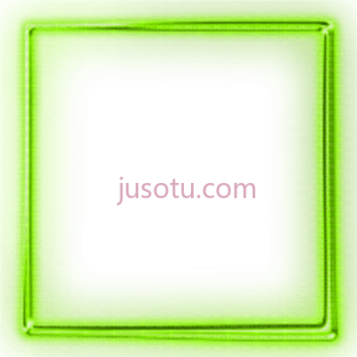 边框,green neon borders square PNG