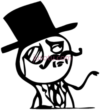 巨魔脸,troll face meme gentleman PNG
