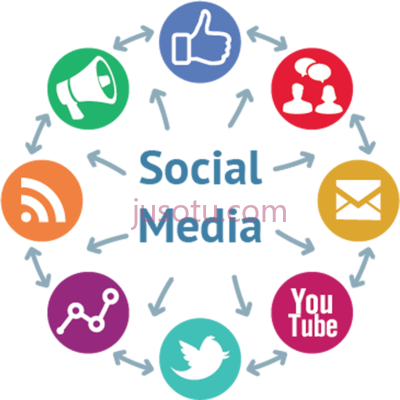 社交媒体,social media icons marketing digital PNG