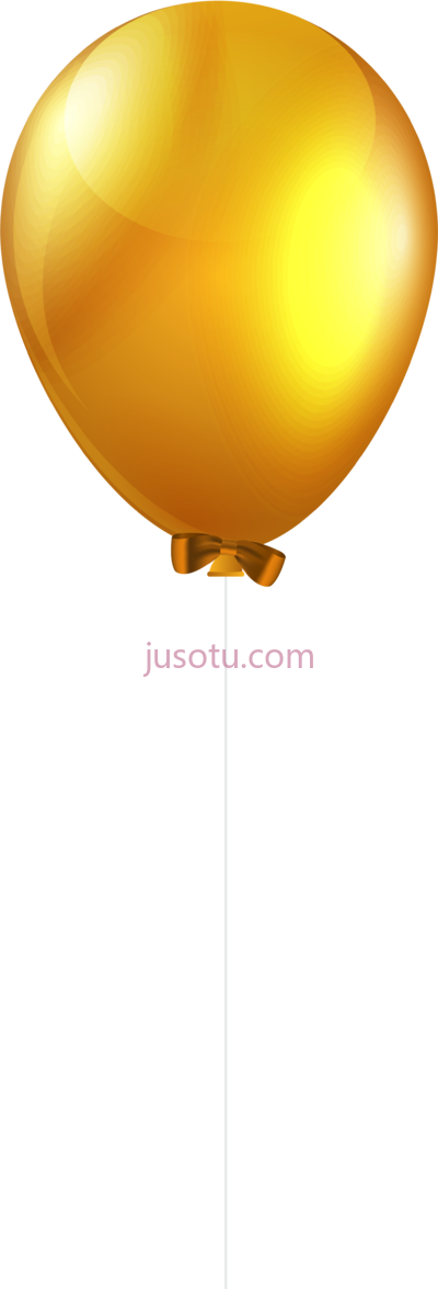 黄色气球,yellow single cartoon PNG