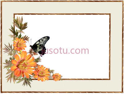 花边蝴蝶装饰,border flowers butterfly decorative PNG