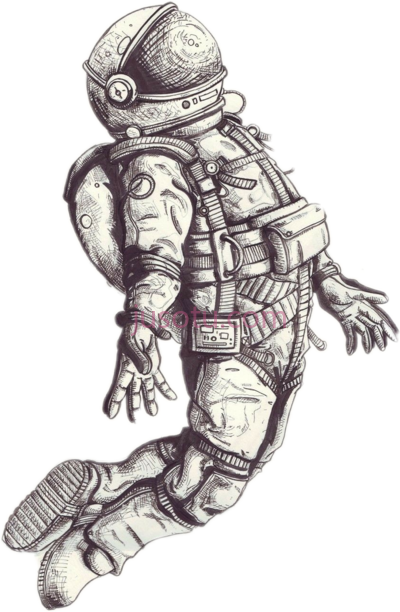 宇航员漂浮,astronaut floating tattoo PNG