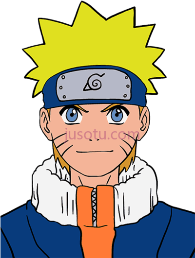火影忍者漩涡鸣人,anime naruto face draw PNG