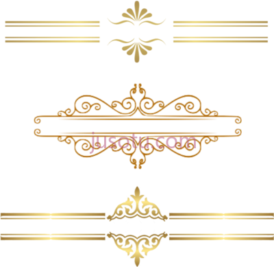 证书边框,gold outline certificate frame PNG