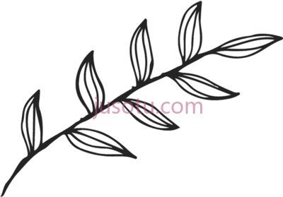 花叶,elegant rubber stamp flower leaf outline PNG