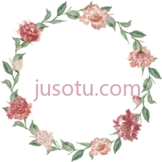 圆形粉红花环PNG
