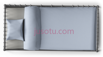 单人床,black white single bed PNG