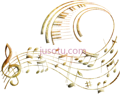 配乐金色音符,music notes soundtrack gold musical PNG