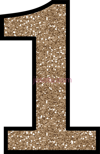 数字1闪烁,numbers glitter 1 PNG