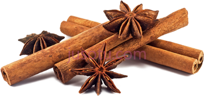 桂花八角香料,cinnamon star anise PNG