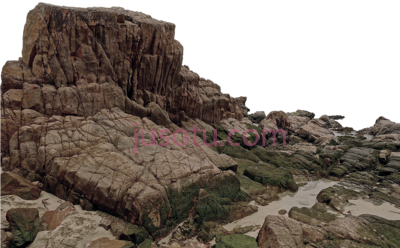 岩石,rock moss water grooves structure stone isolated PNG