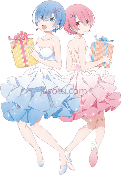 从零开始的异世界生活,rem manga and ram re zero PNG