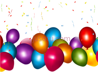 五彩纸屑快乐气球,confetti happy balloon PNG