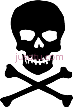 黑色骷髅死亡十字骨PNG