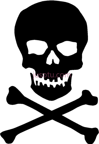 黑色骷髅死亡十字骨,black skull death crossbones PNG