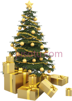 金色圣诞树PNG